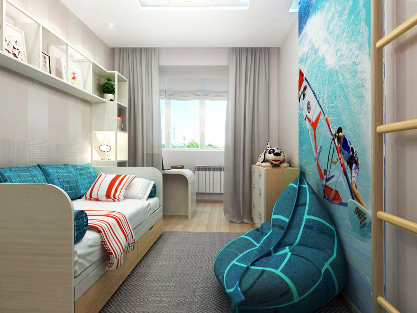 Дизайн детской комнаты 10 м²